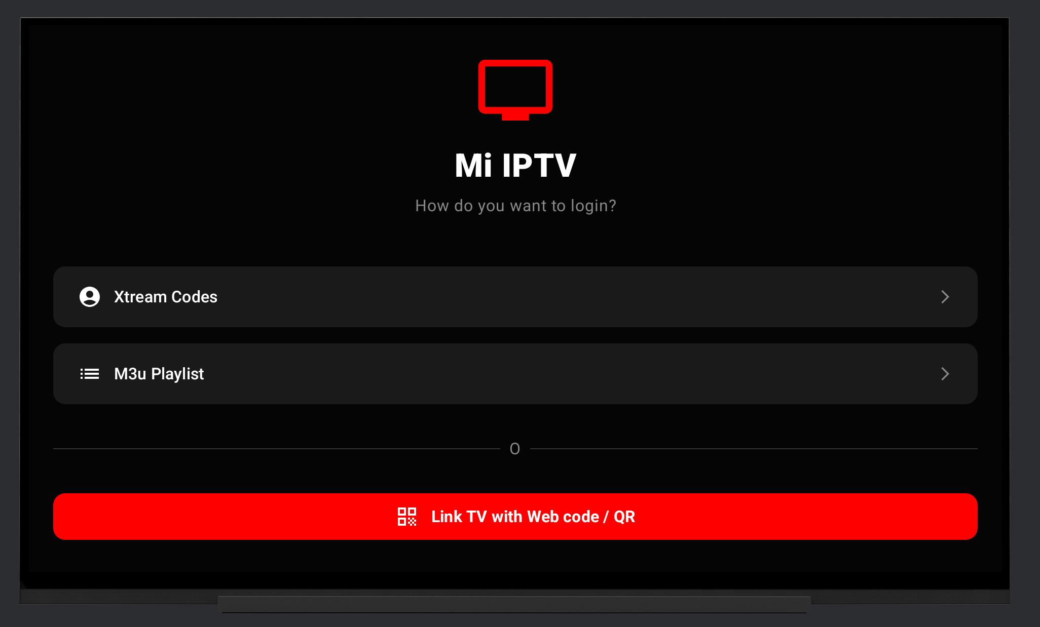 IPTV Main Menu